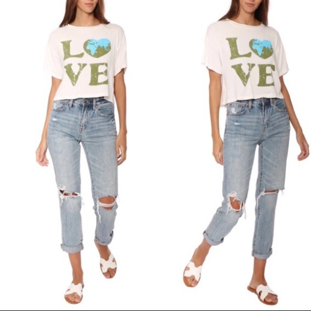 Sunday Stevens NWT LOVE Cropped Tee
